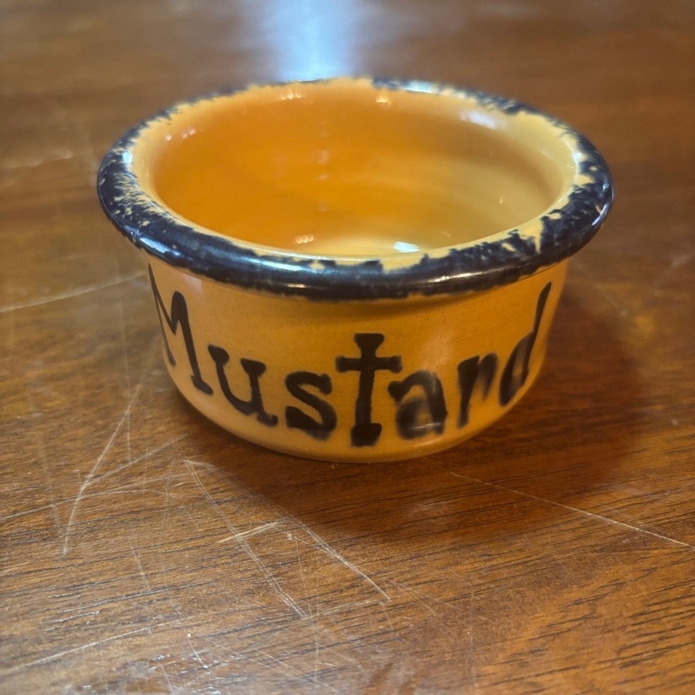 Mustard CROCK LIBERTY POTTERY ROSCOE VILLAGE BY BECKYK 2005 Condiment Picnic BBQ